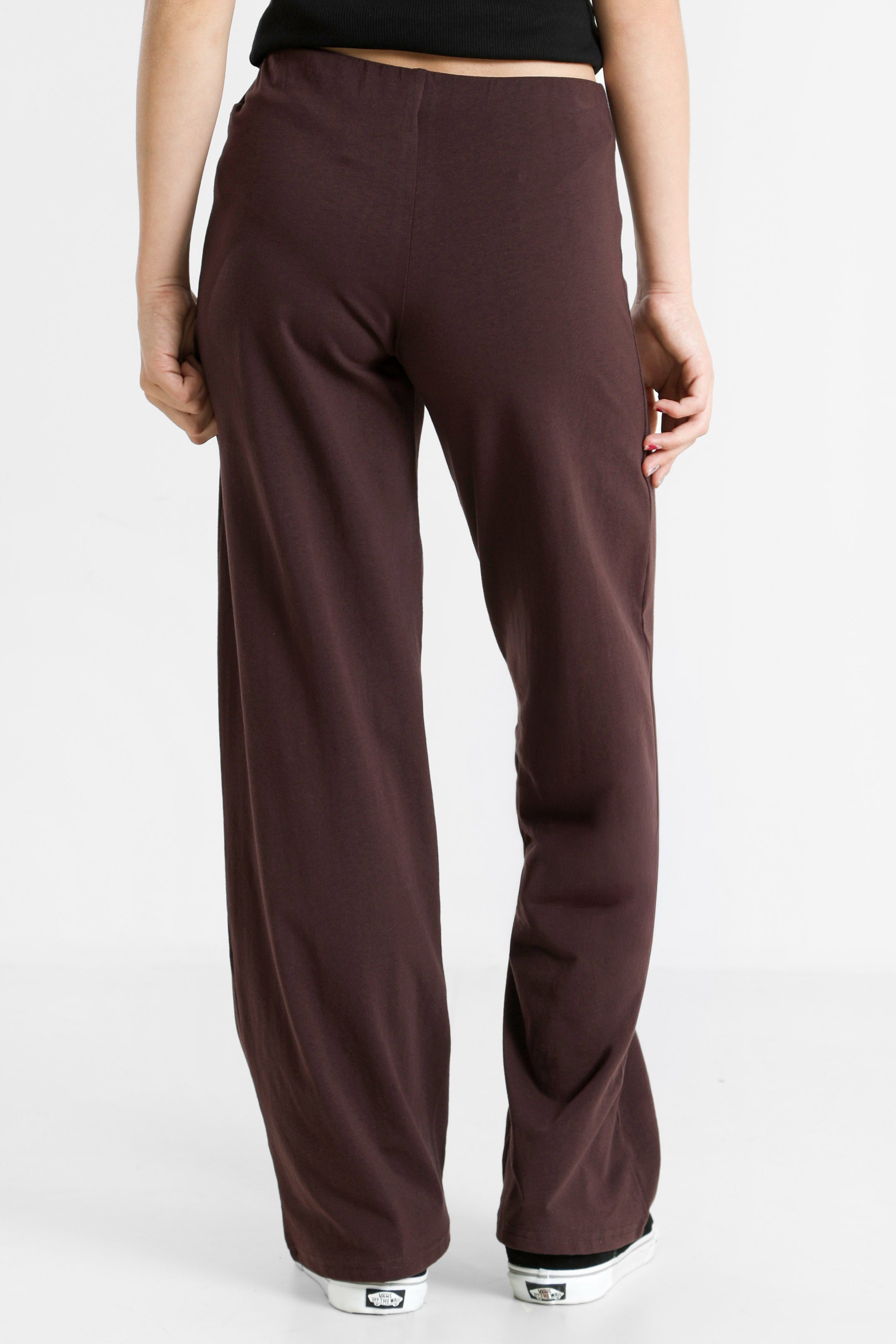 Wide Leg Hose - Dunkelbraun