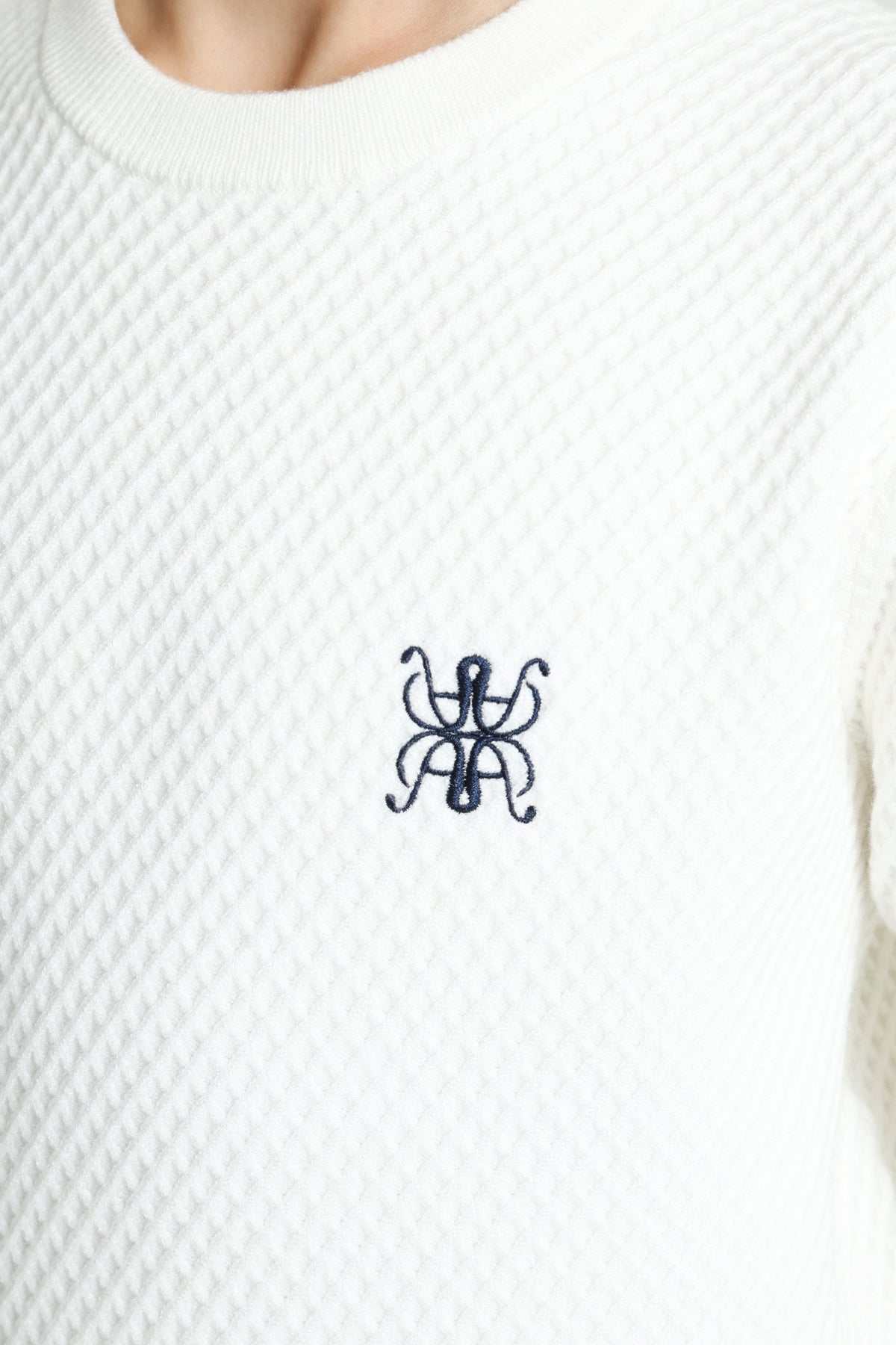 Pull en tricot structuré - Ecru