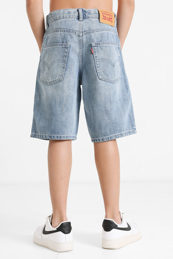 Loose fit short denim jeans - Light Blue Denim