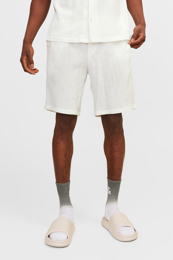 JPSTJAIDEN Short en seersucker - Cloud Dancer