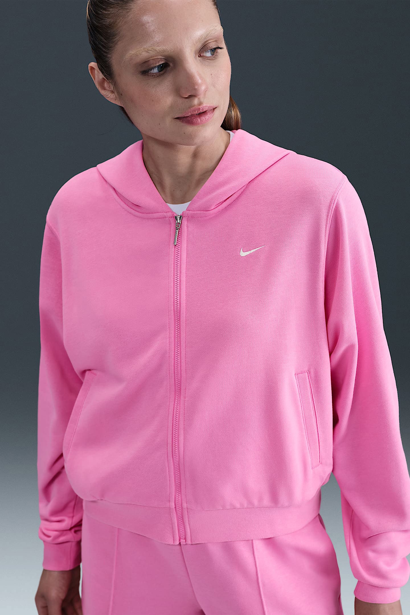 Chill Terry Oversize Kapuzensweatjacke - Playful Pink