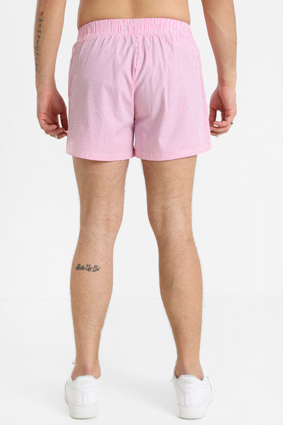 Stoffshorts - Pink + White