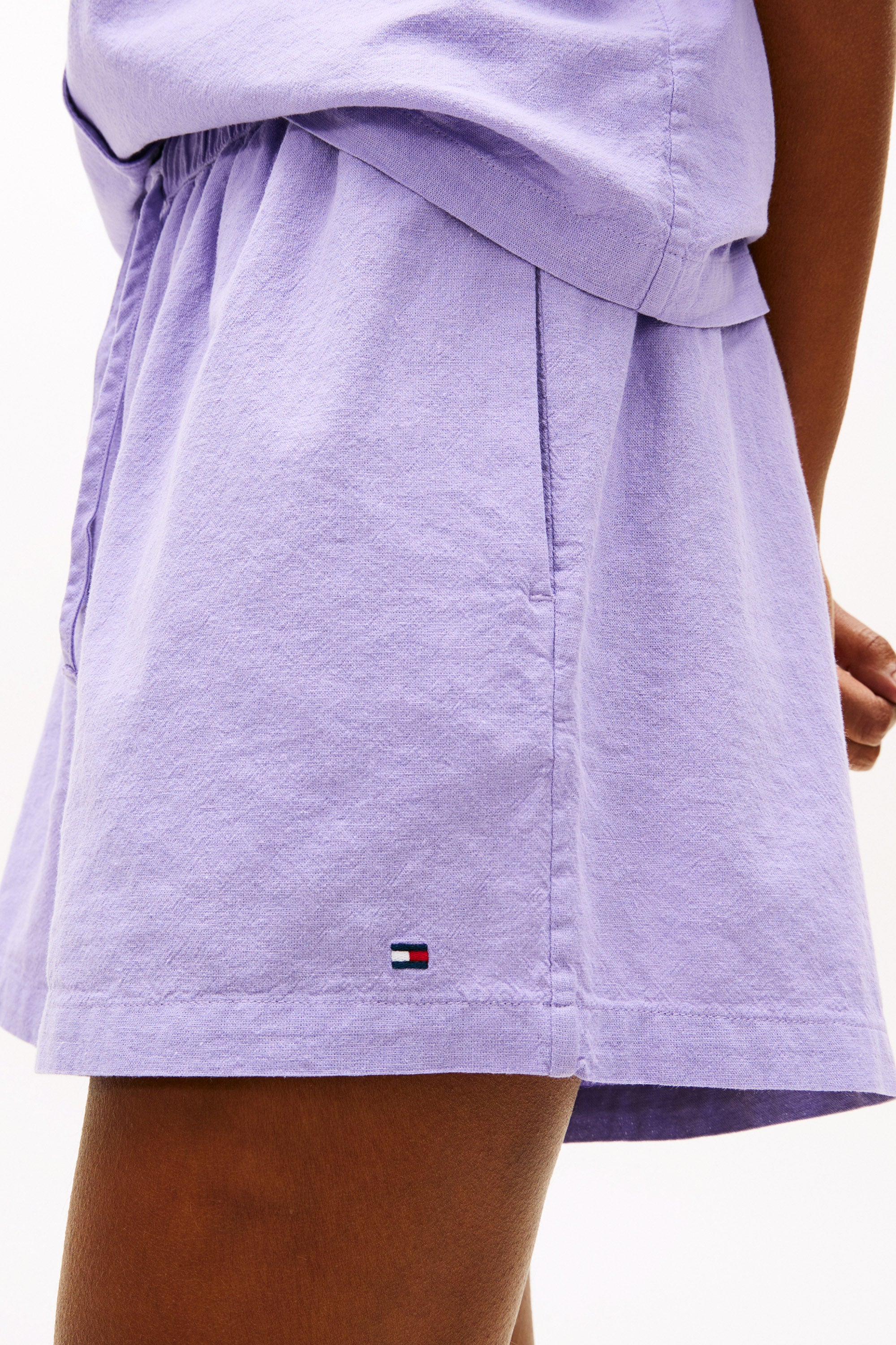 Linen shorts - Purple Quartz