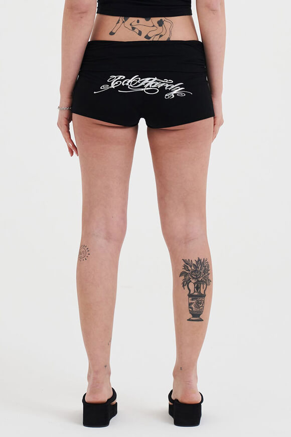 Butterfly Stoffshorts - Black