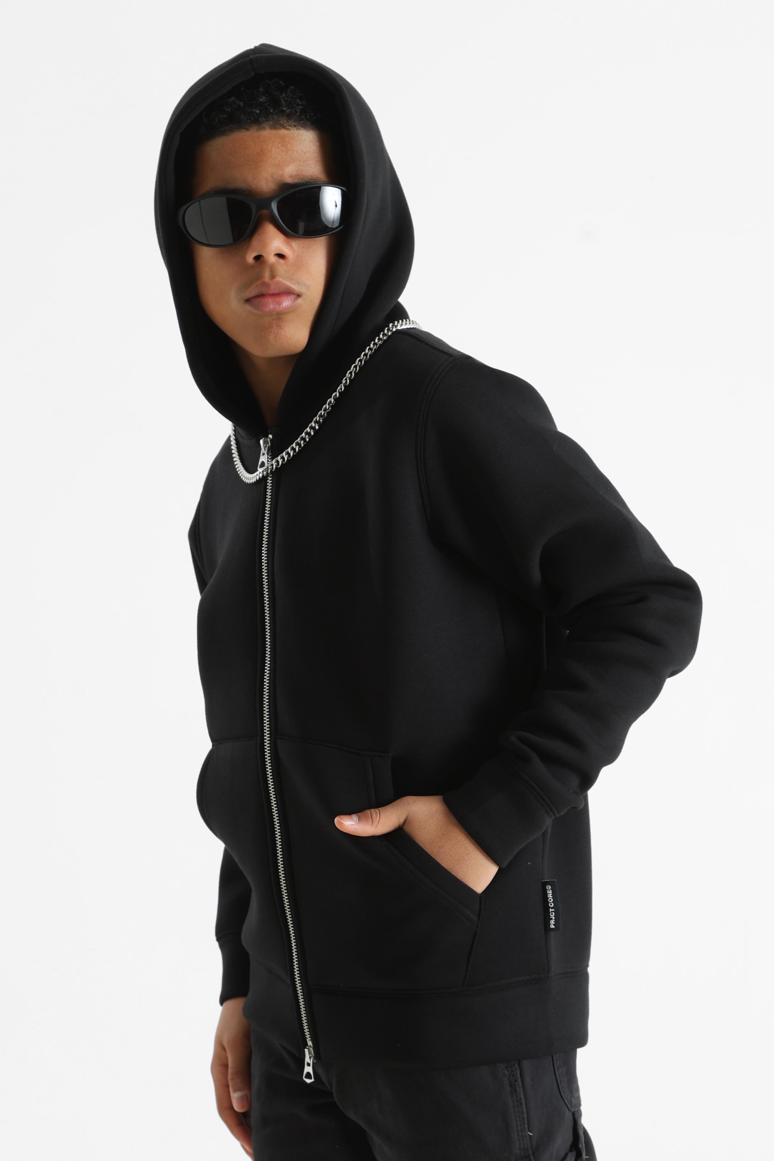 JCOCOVER Kapuzensweatjacke - Black