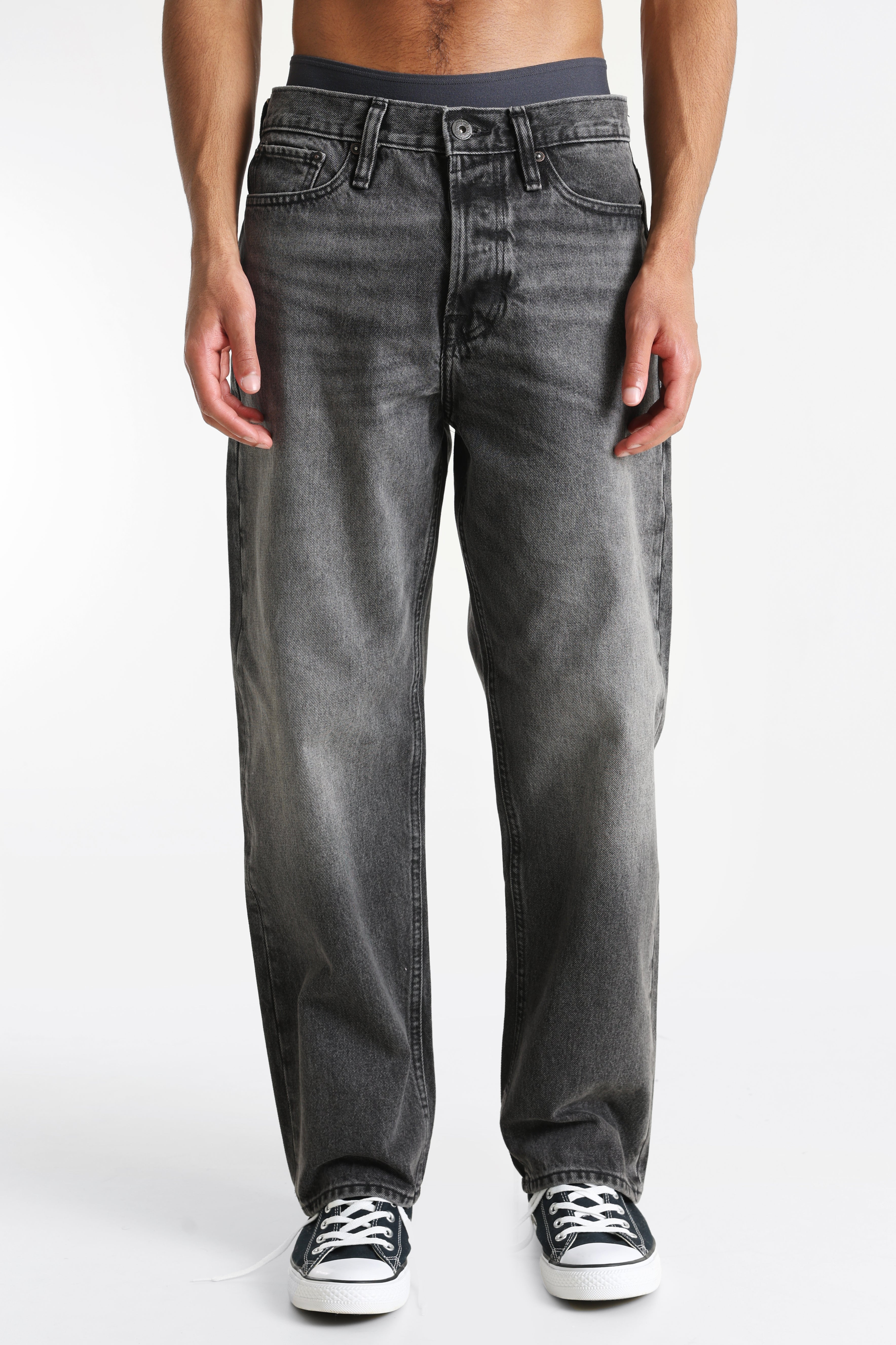 JJIEDDIE Loose Fit Jeans - Black Denim