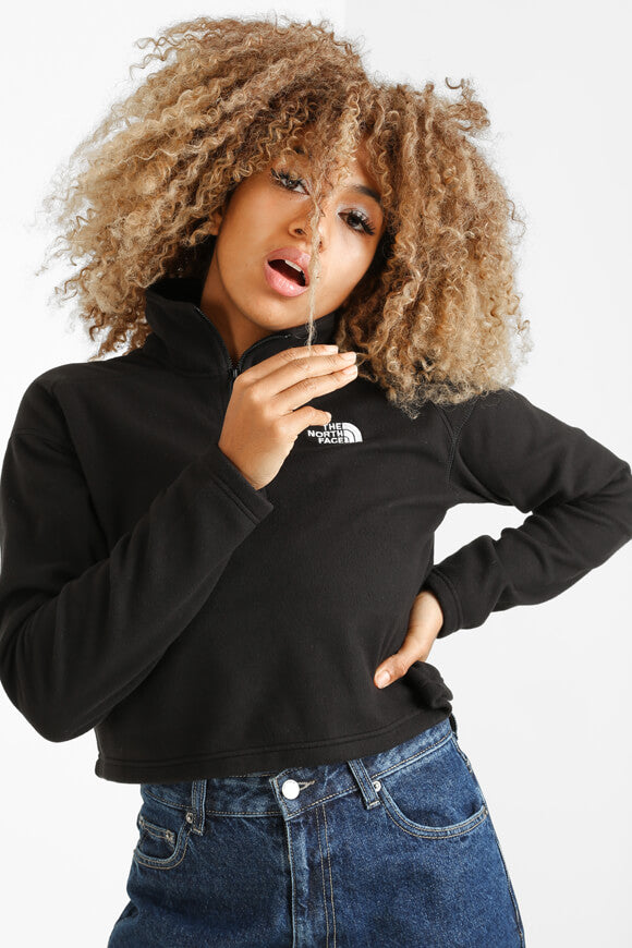 Sweat à crop fleece - noir