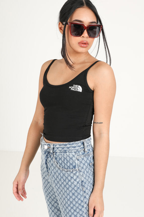 Crop Trägertop - Black