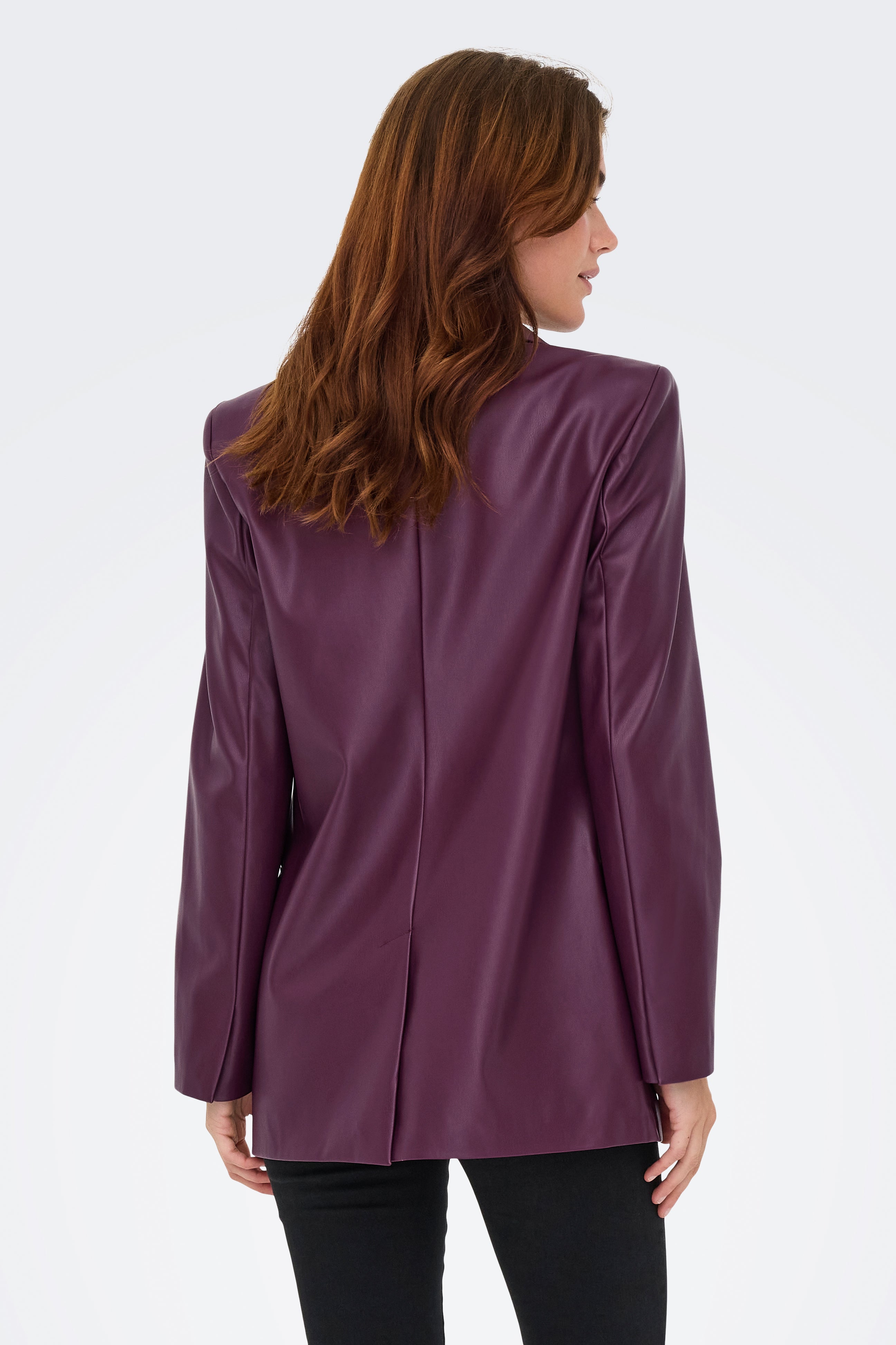 ONLKAJA Blazer en similicuir - Mauve Wine