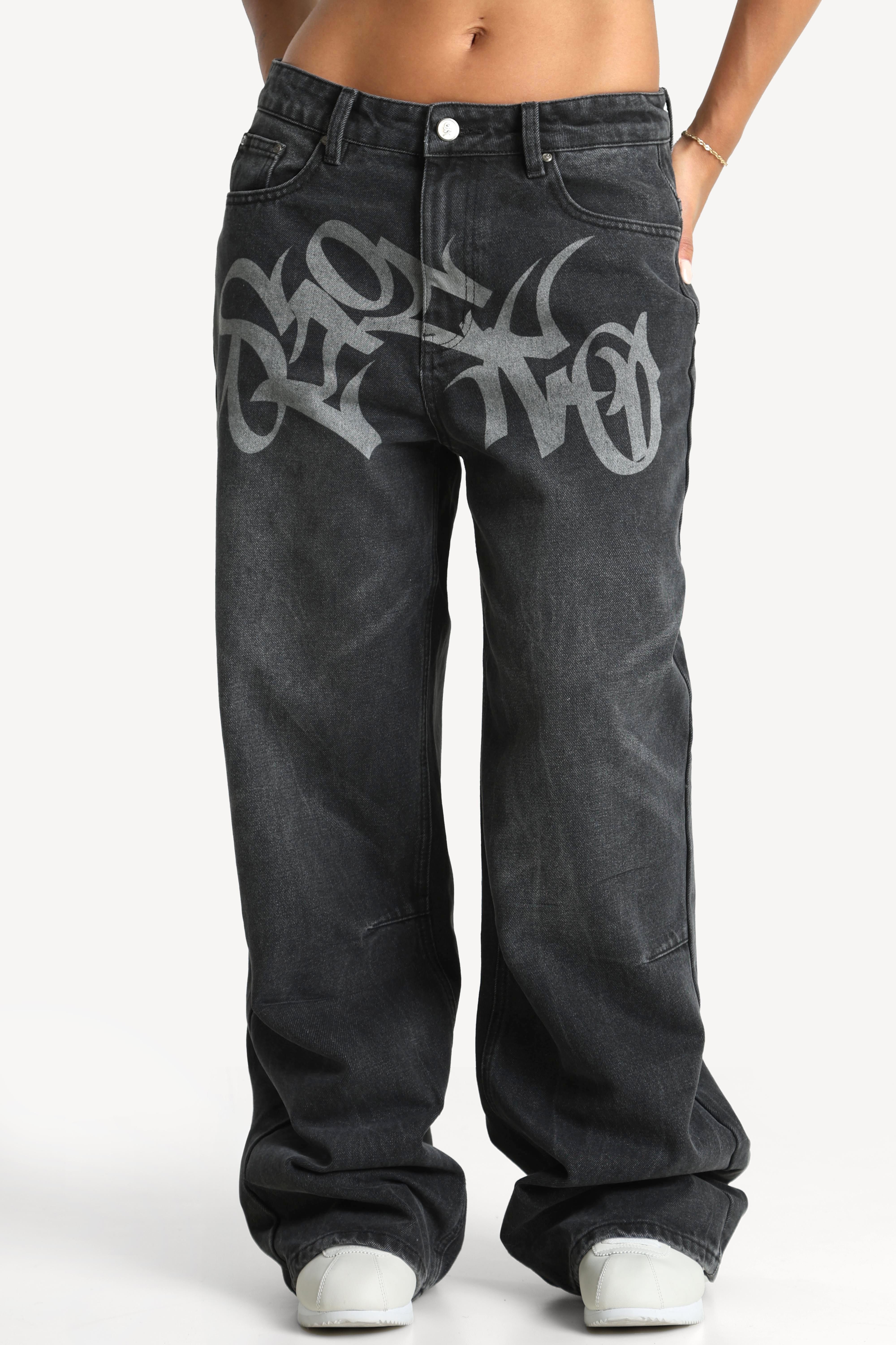 Baggy Jeans - Schwarz Denim