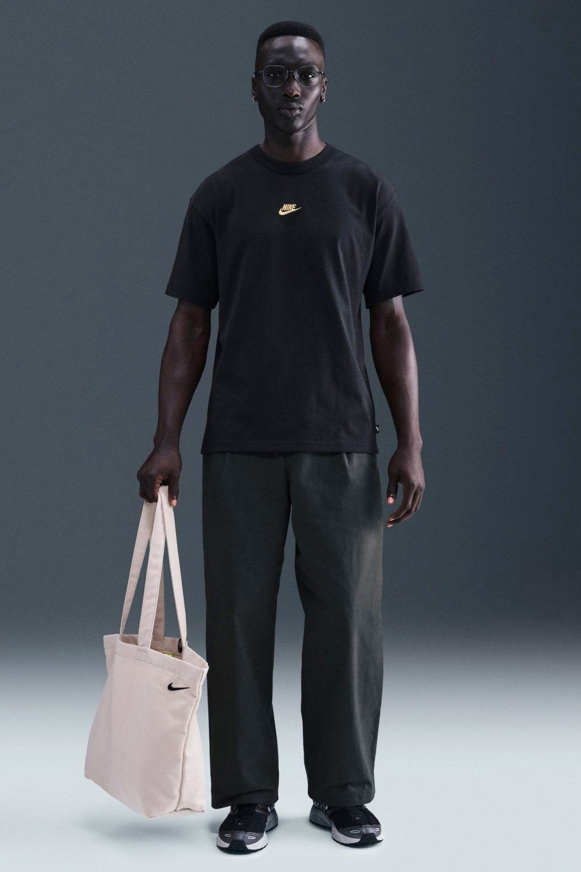 Premium Essentials Oversize T-Shirt - Black + Gold