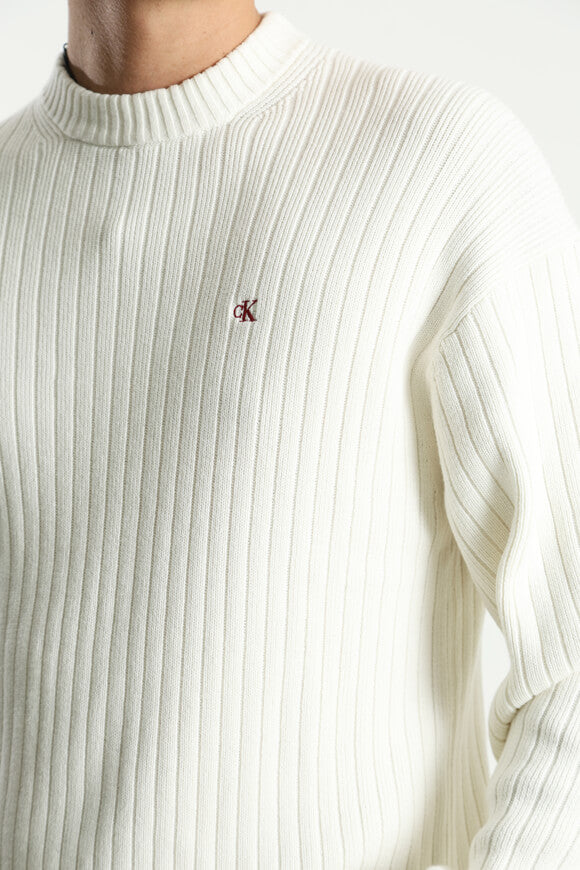 Ribbed knitted sweater - Tofu