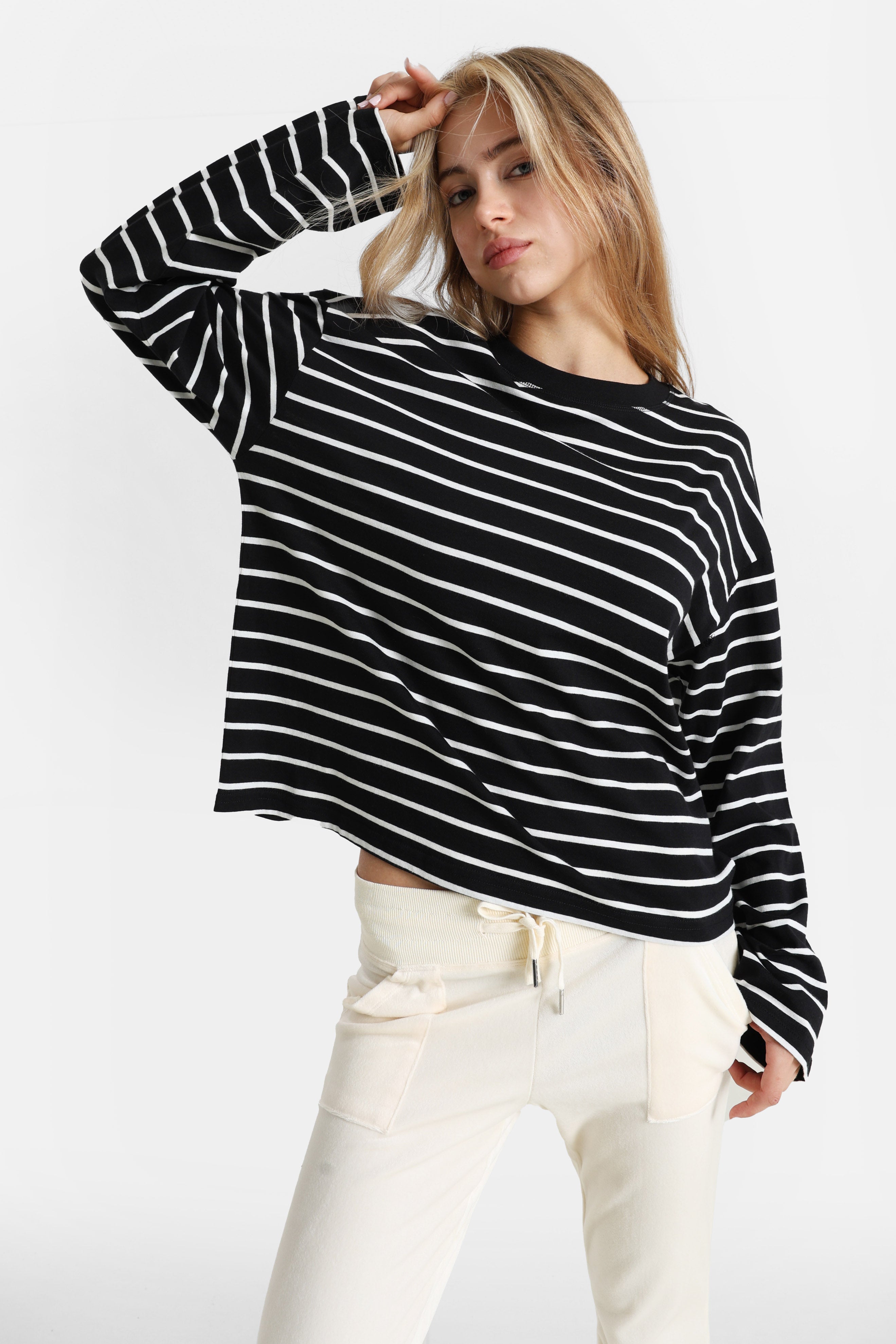 Camicia ONLHAPPY a maniche lunghe - Black + Cloud Dancer
