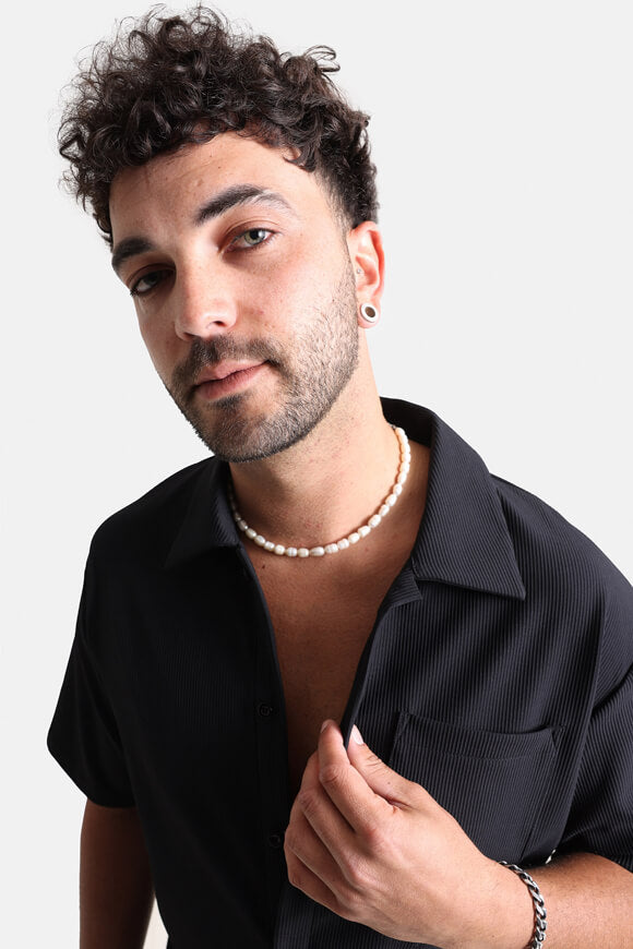 Camicia strutturata - Nero