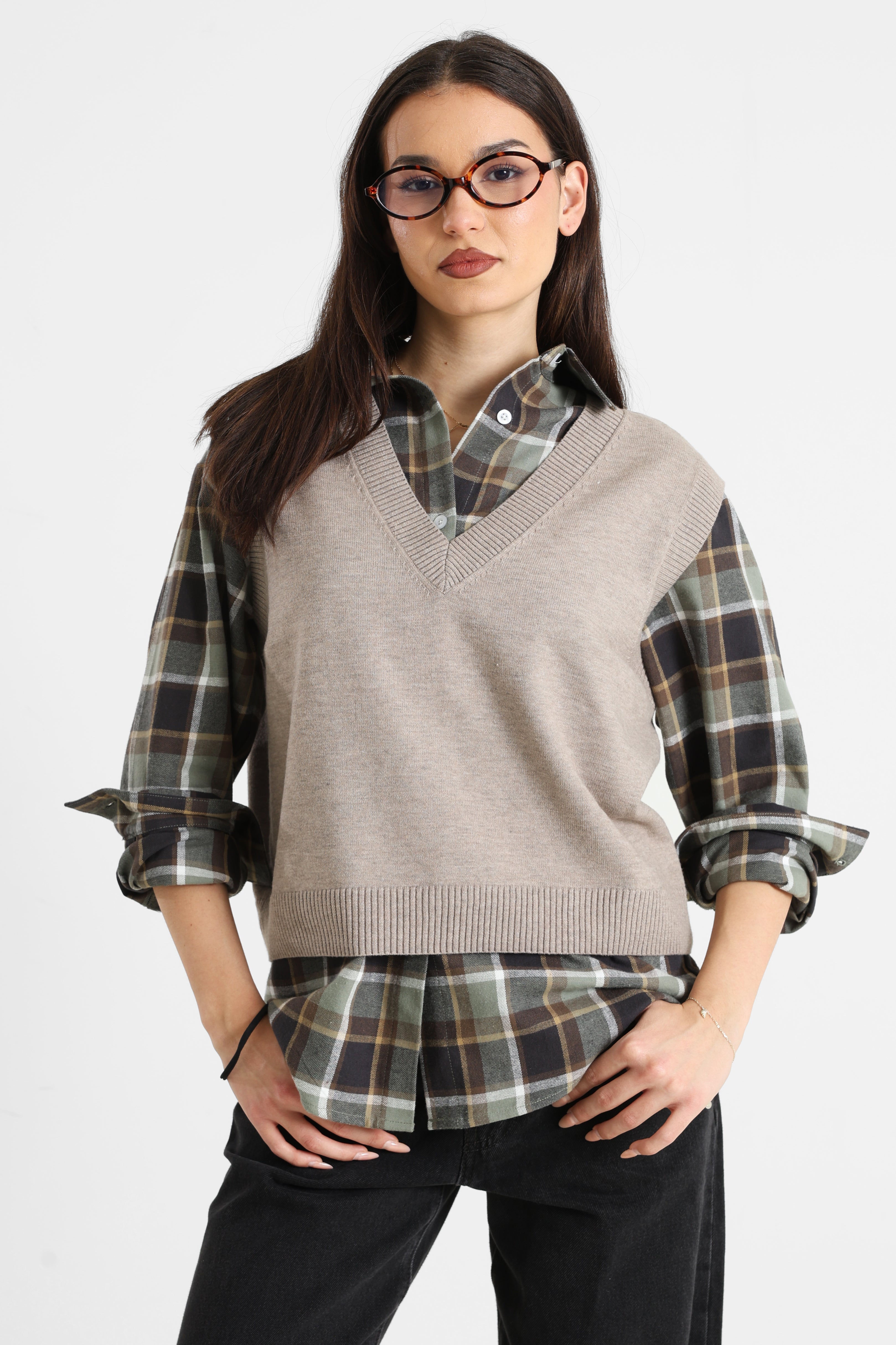 ONLCOCO Strickpullunder - Fungi Melange