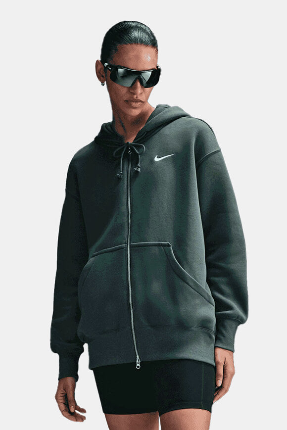 Sportswear Phoenix Fleece felpa ampia con zip e cappuccio - Vintage Green