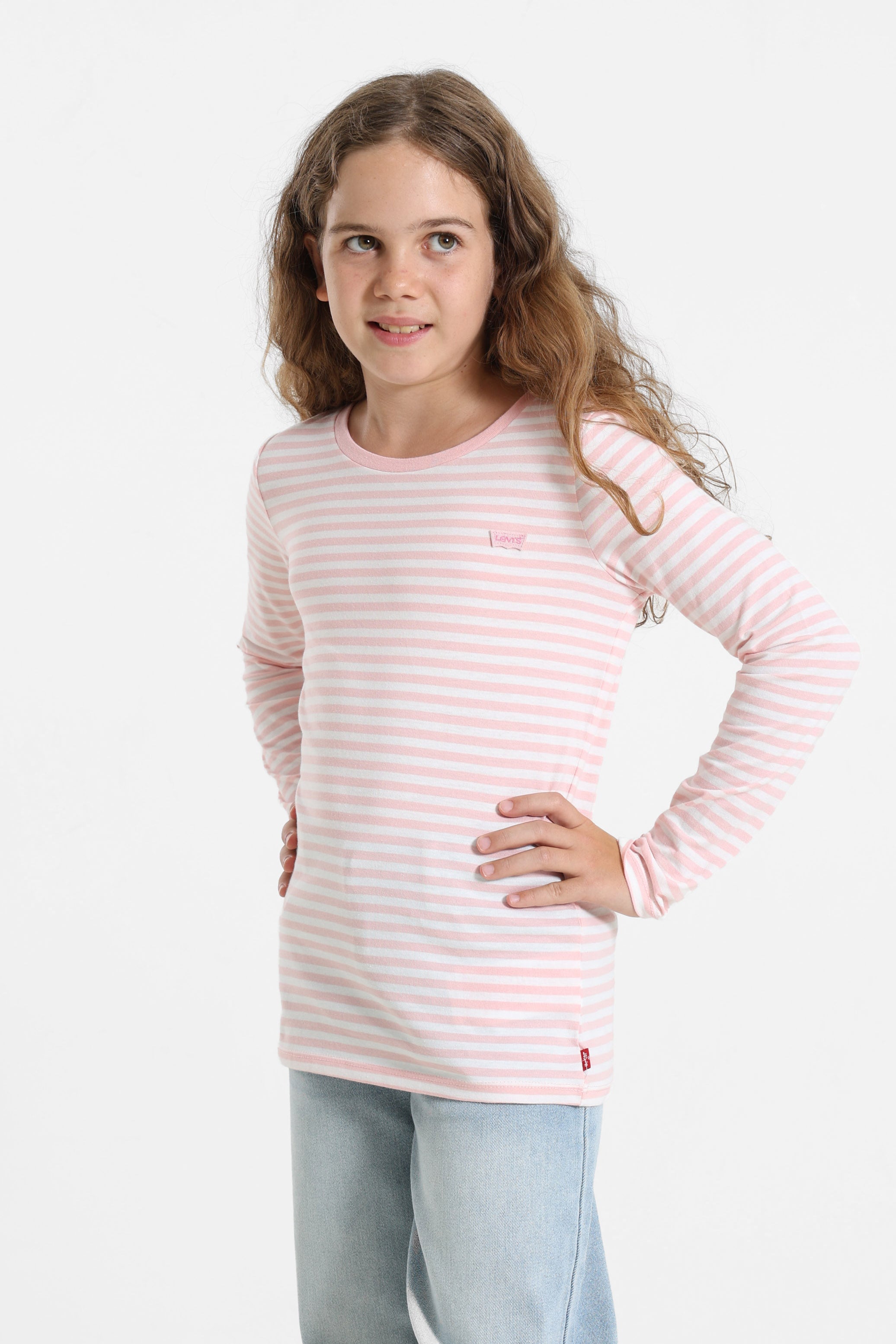 Ruffle Langarmshirt - Powder Pink