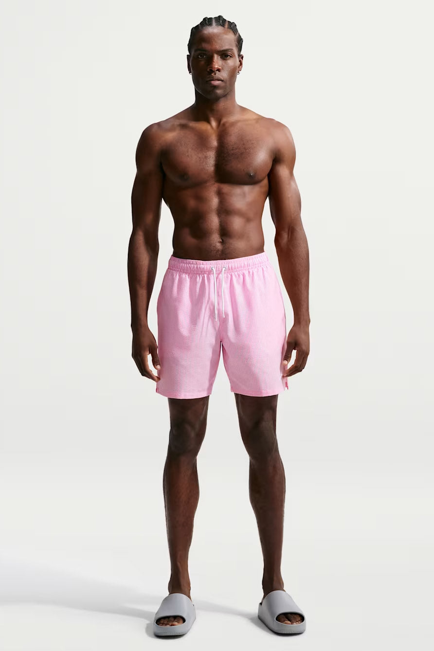 Seersucker Badeshorts - Pink Glow