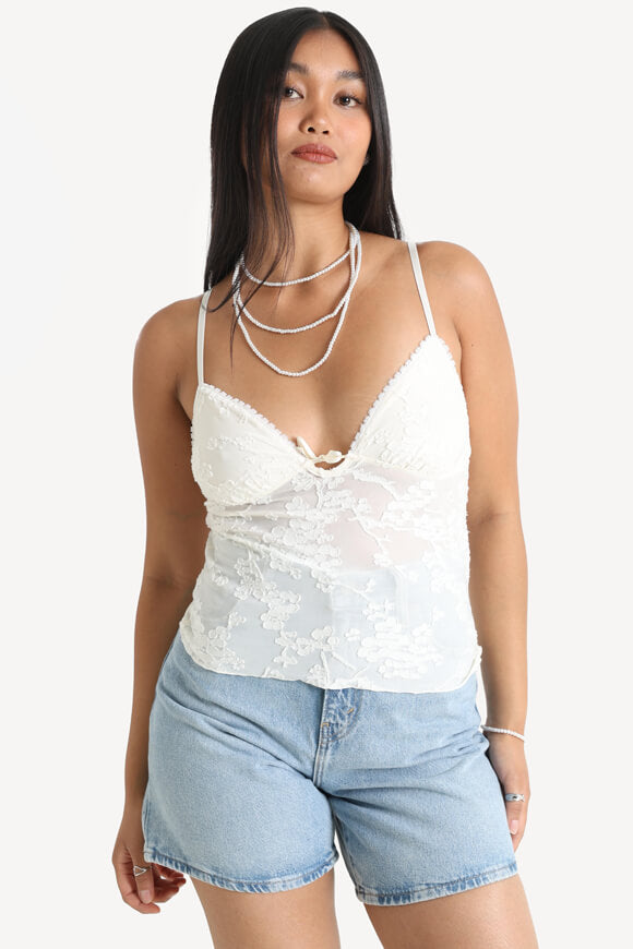 Top con cinturino - Offwhite