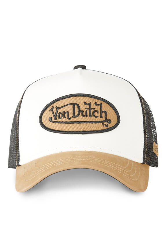 Trucker Cap / Snapback - White + Beige + Black