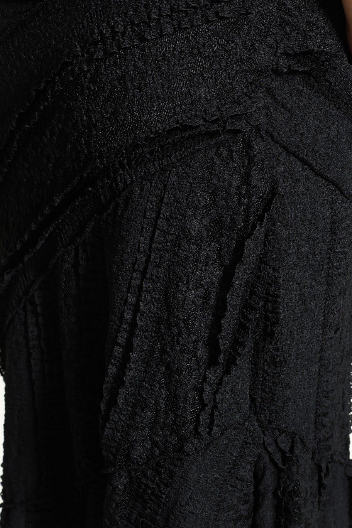Midikleid aus Spitze - Schwarz