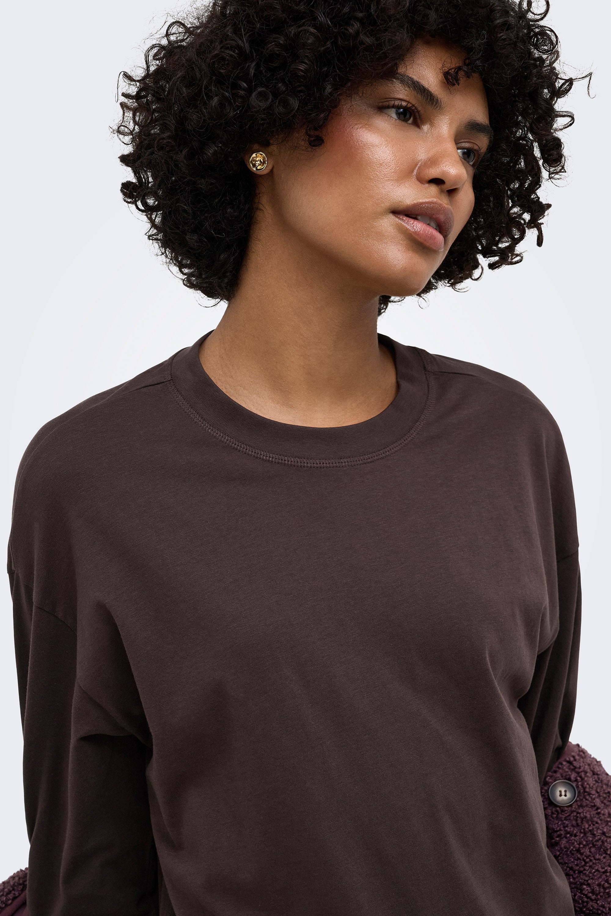 ONLHAPPY Langarmshirt - Coffee Bean