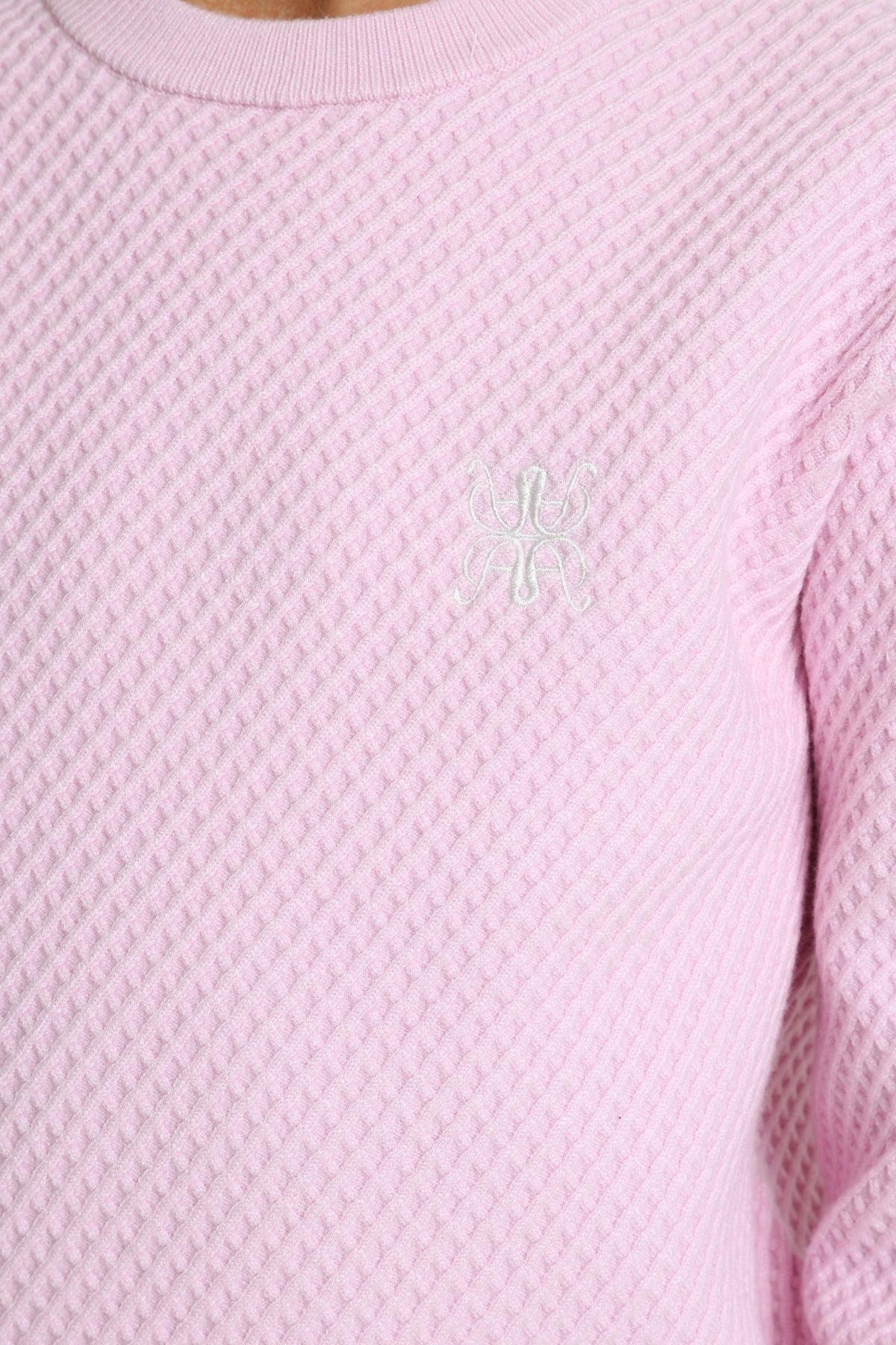 Pull en tricot structuré - Rose