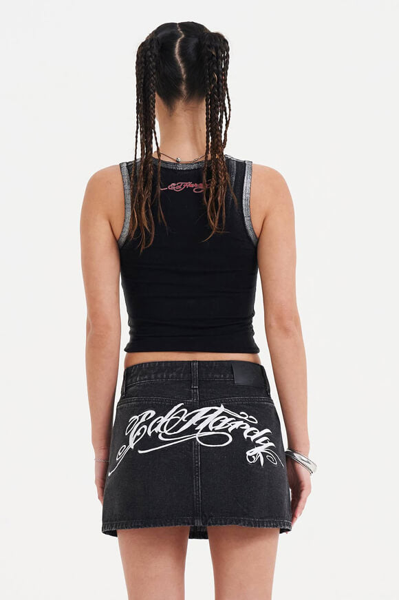 NYC Skull Crop Tanktop - Black