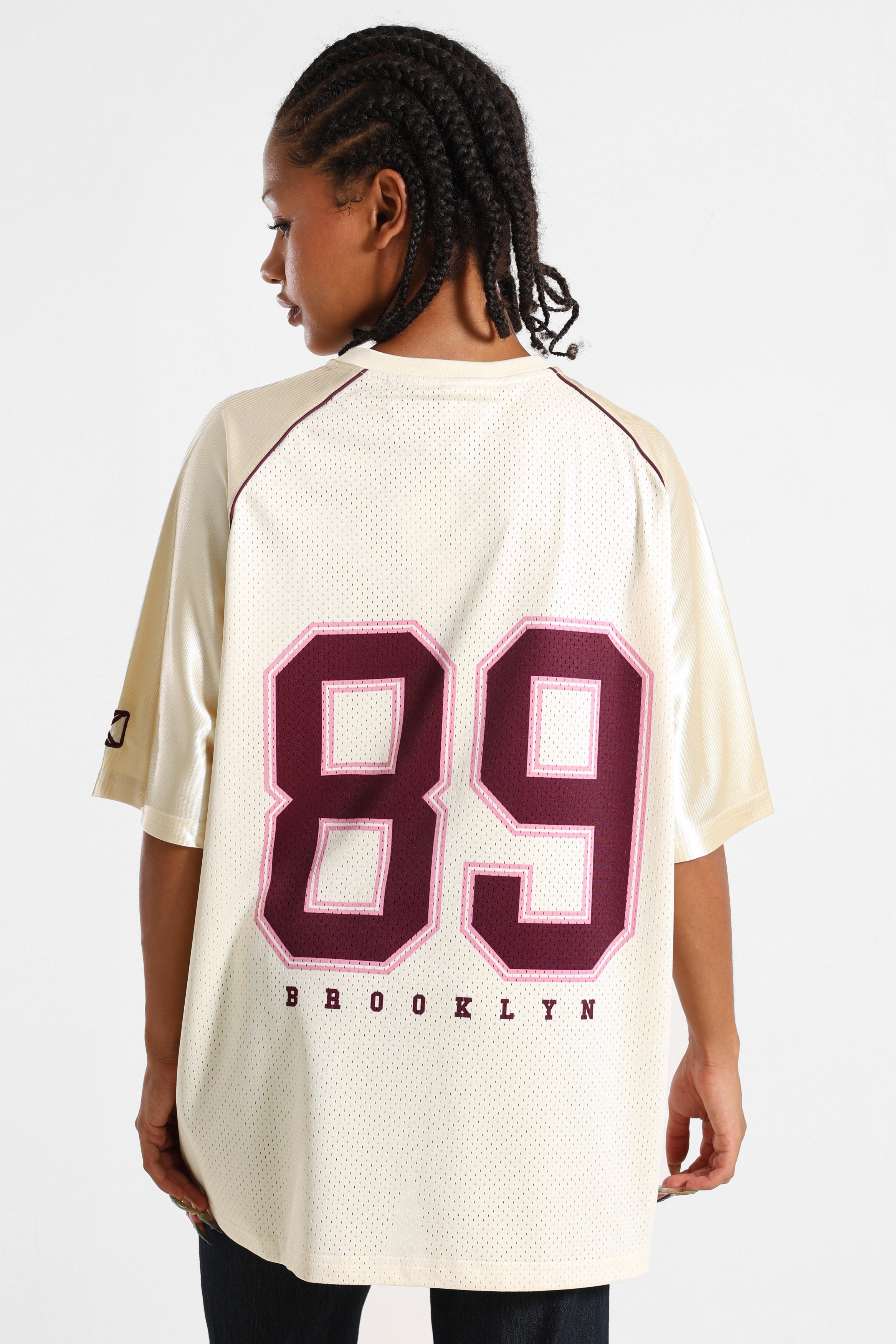 Oversize Mesh T-Shirt - Vanilla + Berry + Pink