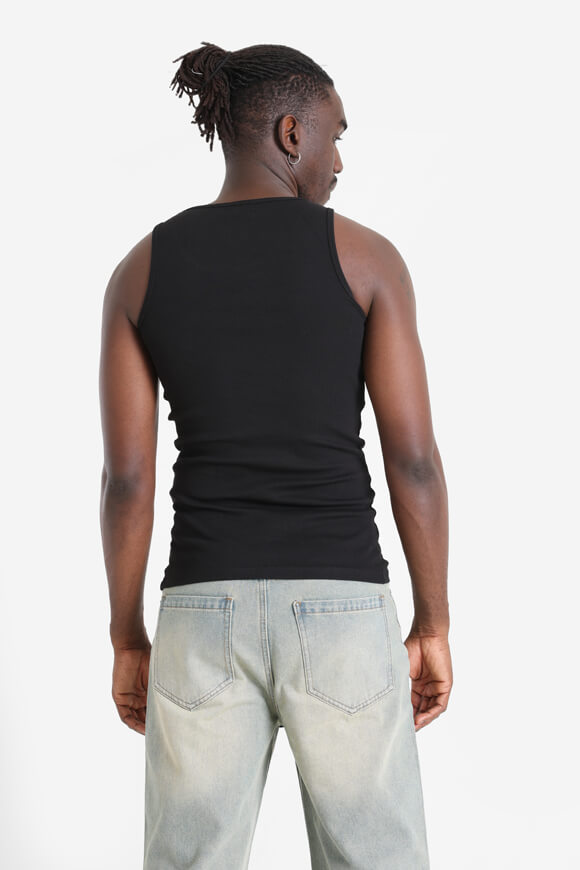 Ribbed tank top - Black