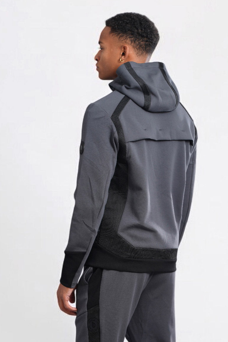 Shifter tracksuit jacket - Dark Grey + Black