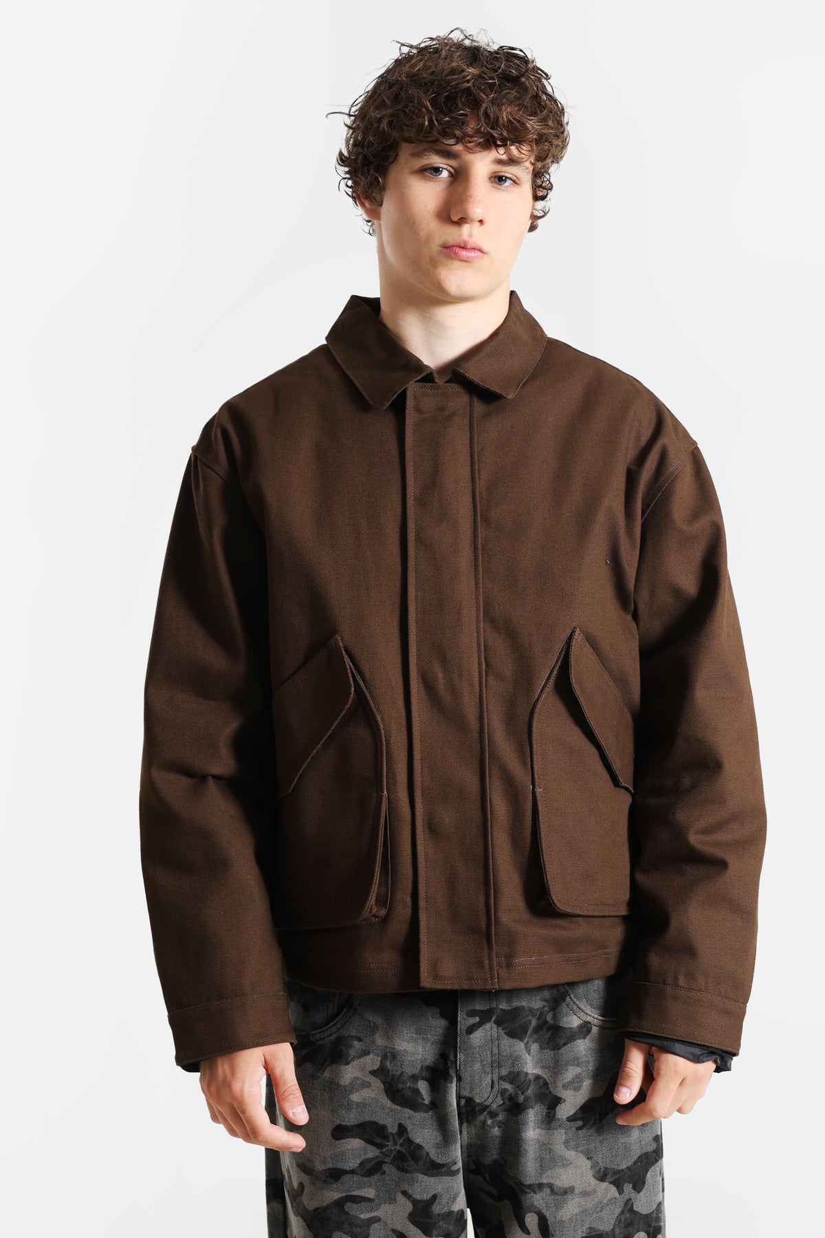Leichte 2-in-1-Jacke - Coffee