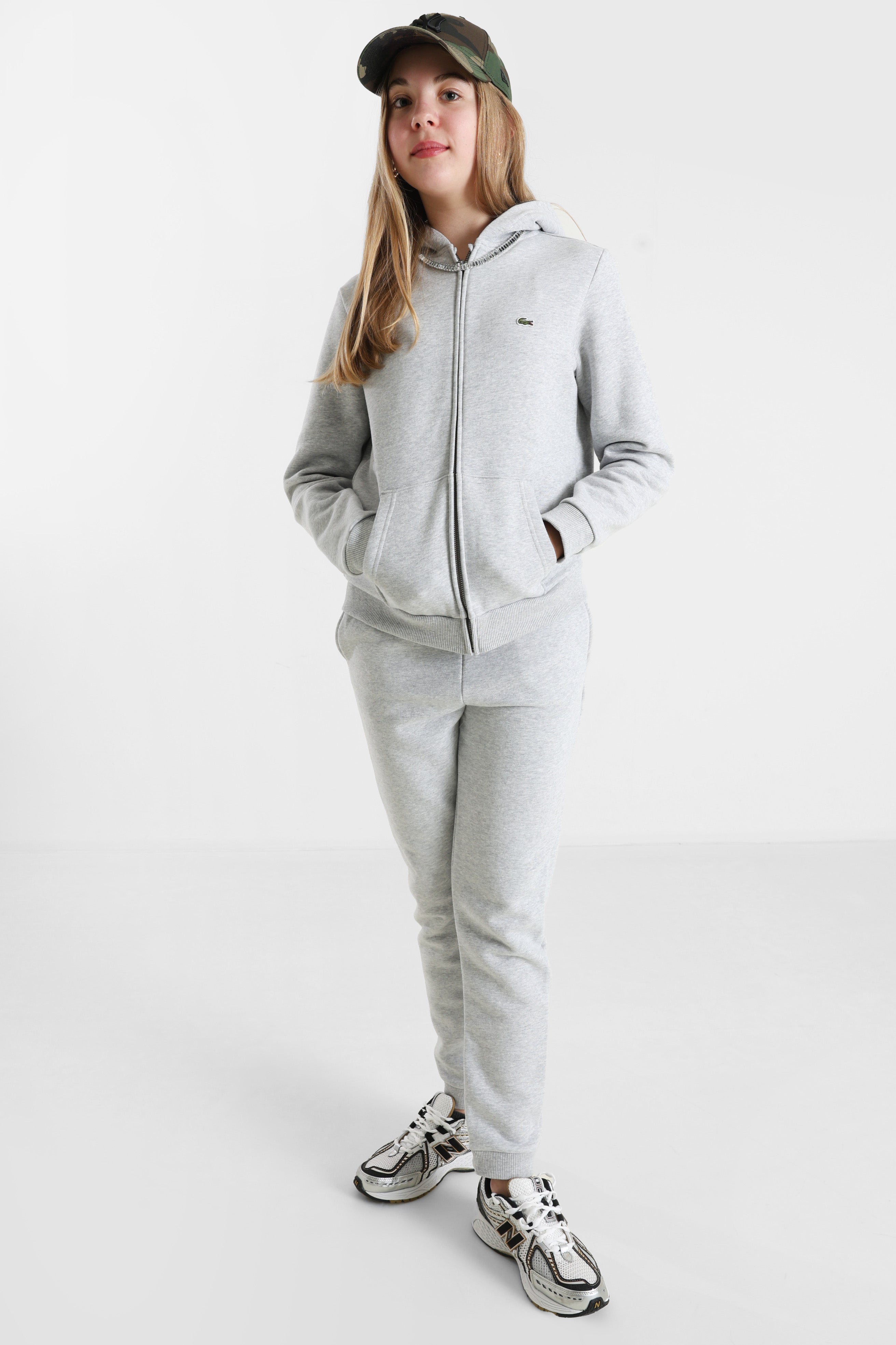 Kapuzensweatjacke - Light Grey Heather