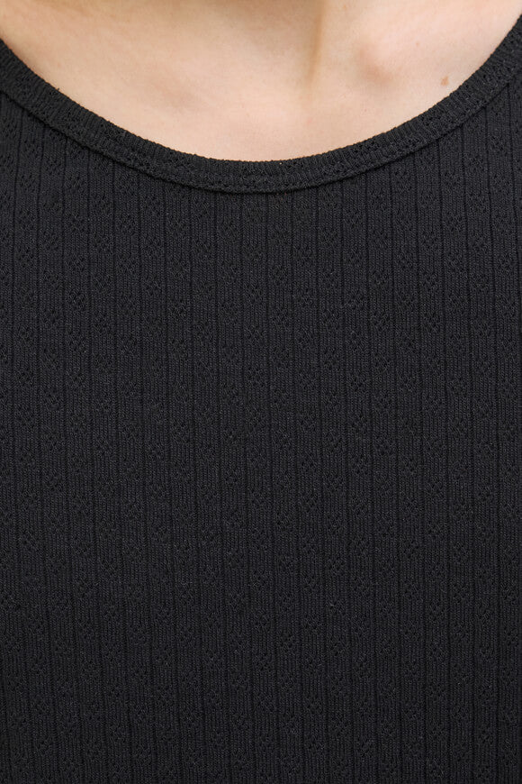 JORHYDRA Tanktop mit Lochmuster - Black