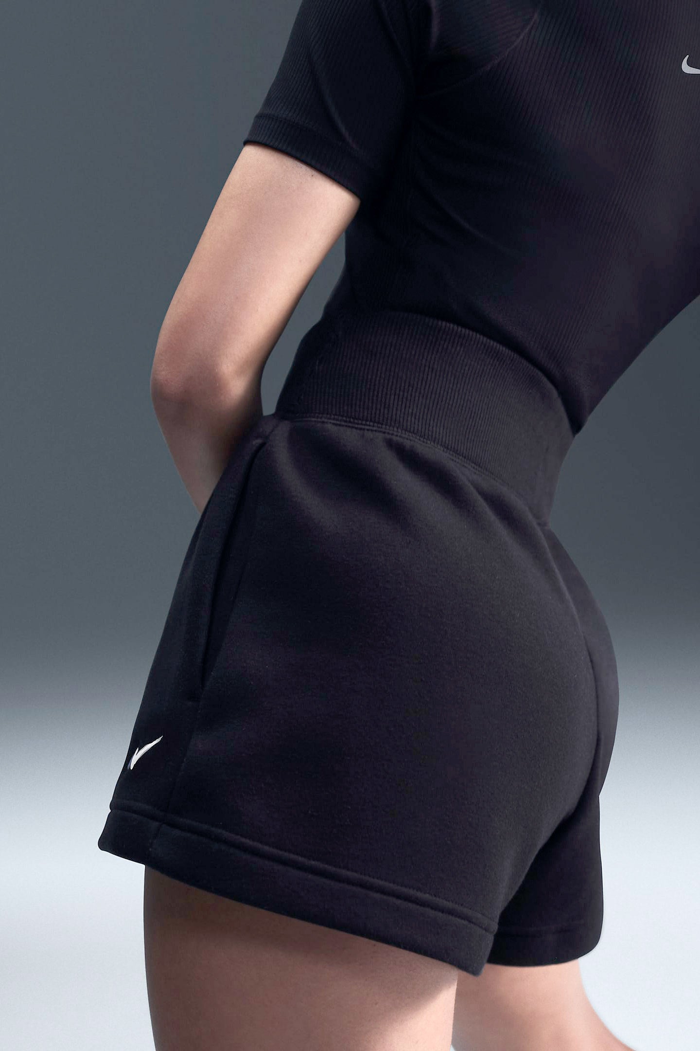 Shorts in fleece Sportswear Phoenix - Black
