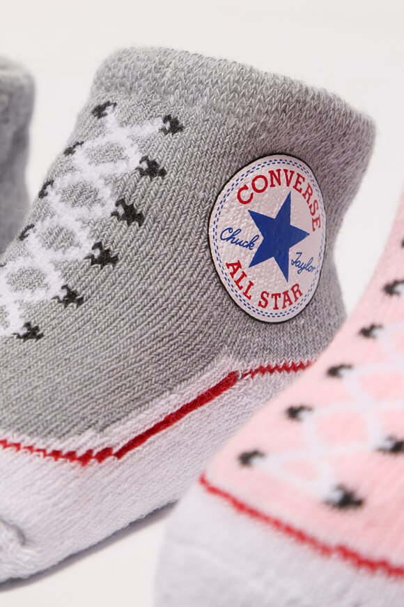 Doppelpack Baby Socken - Pink + Grey