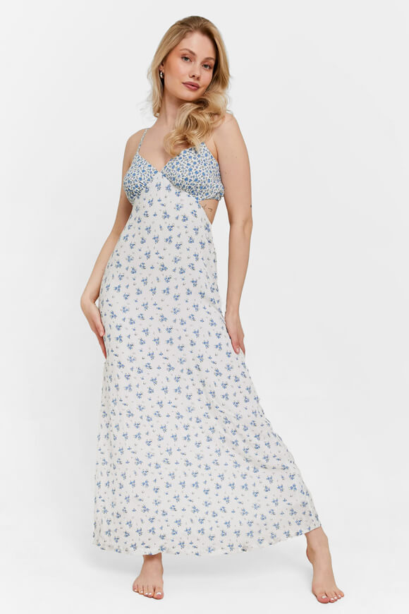 Maxi abito - Bianco + Blu