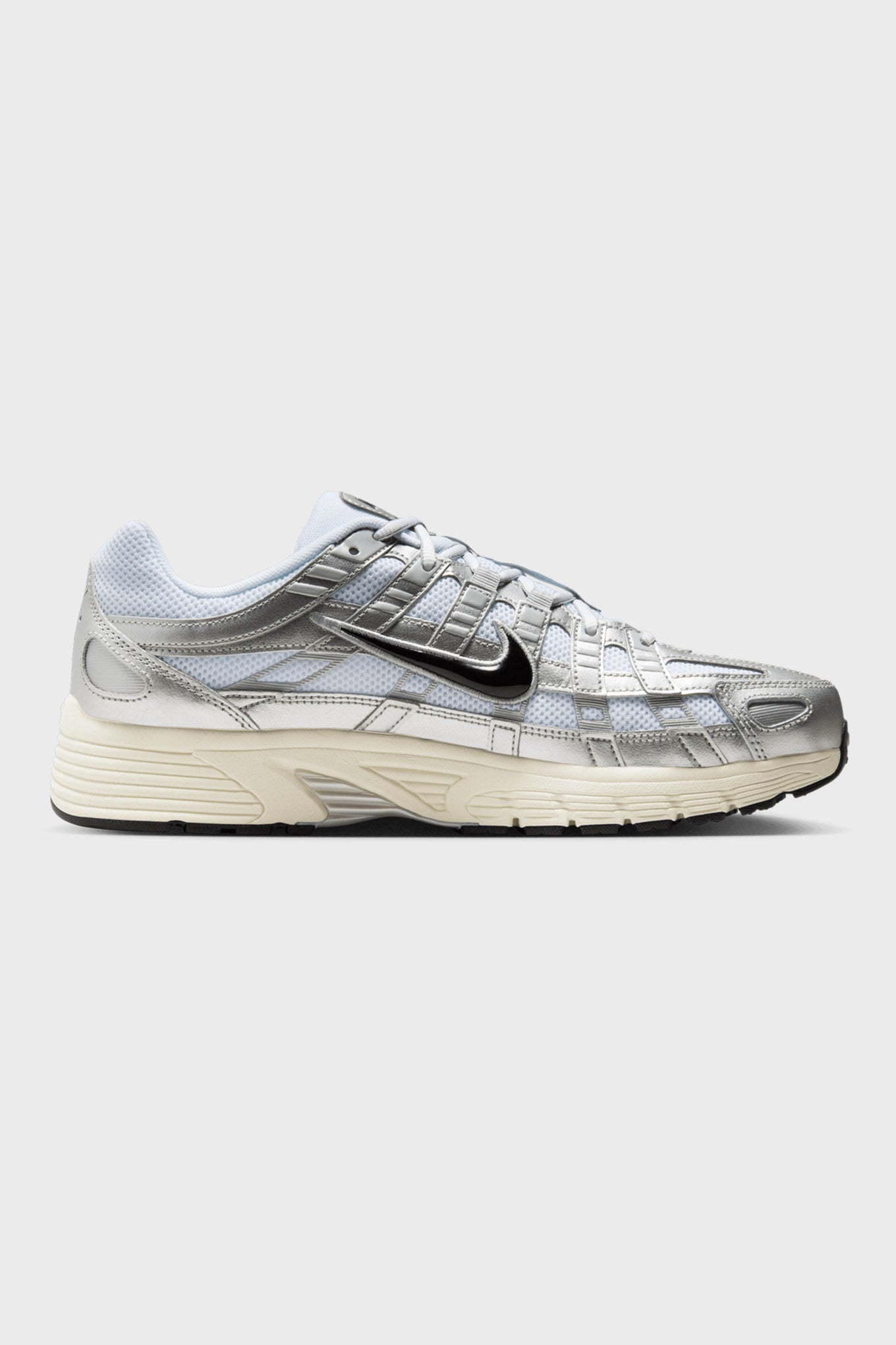 P-6000 sneakers - Metallic Silver + White + Black
