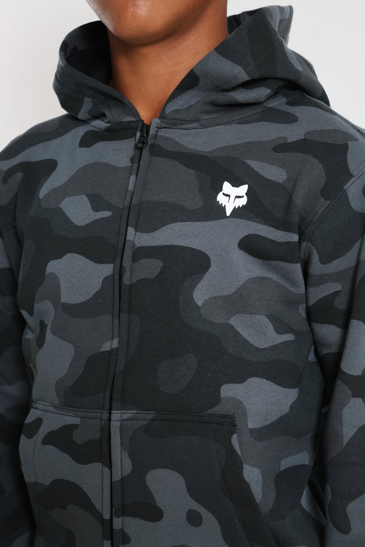 Sweat zippé à capuchon - Black Camo