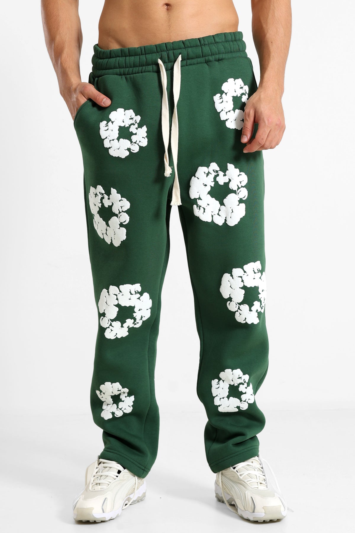 Sweathose - Forest Green + White