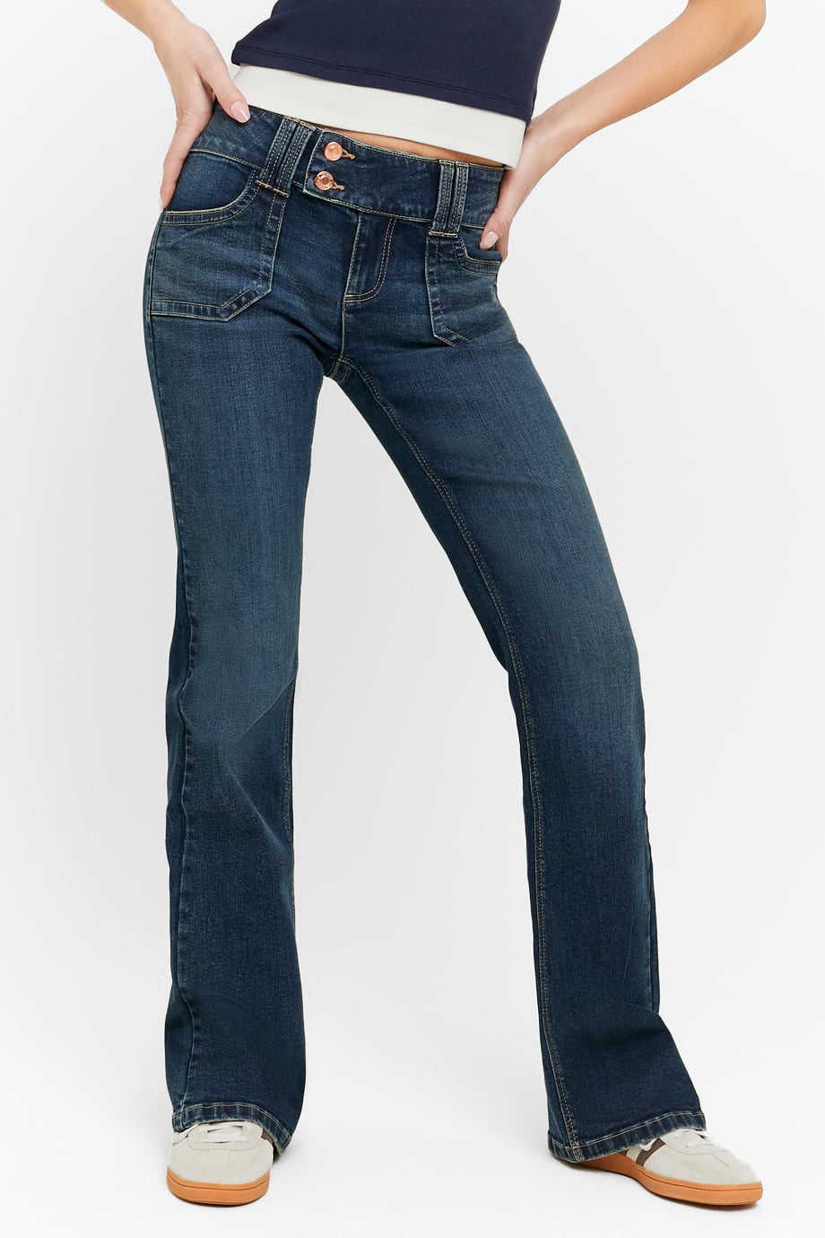 Flare Jeans - Dark Blue Washed