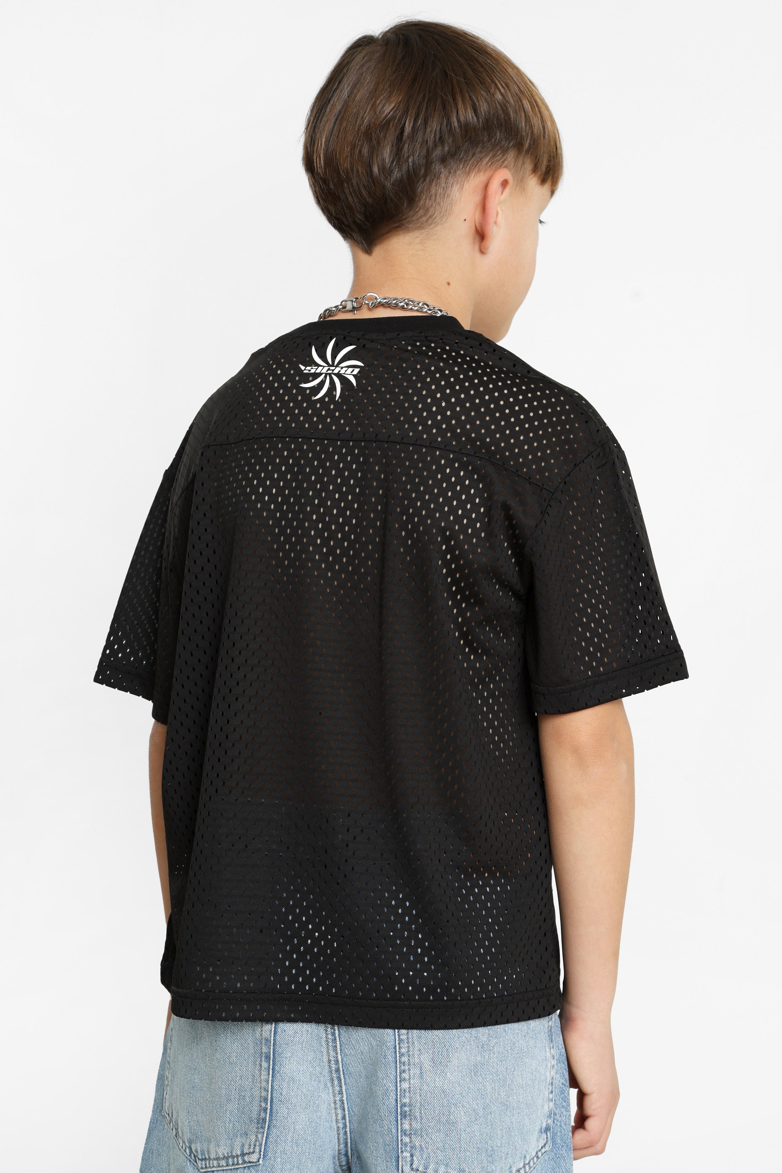 Mesh T-Shirt - Schwarz