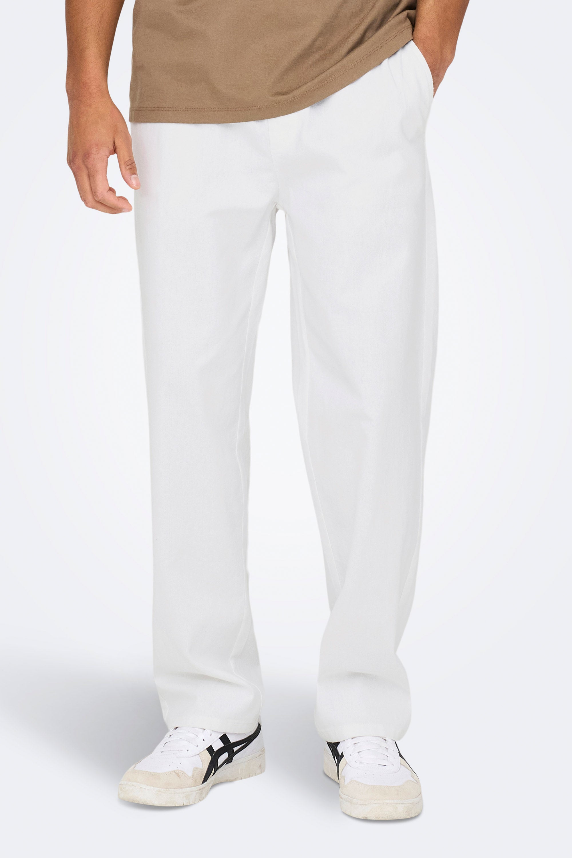 ONSSINUS Leinenhose - Bright White