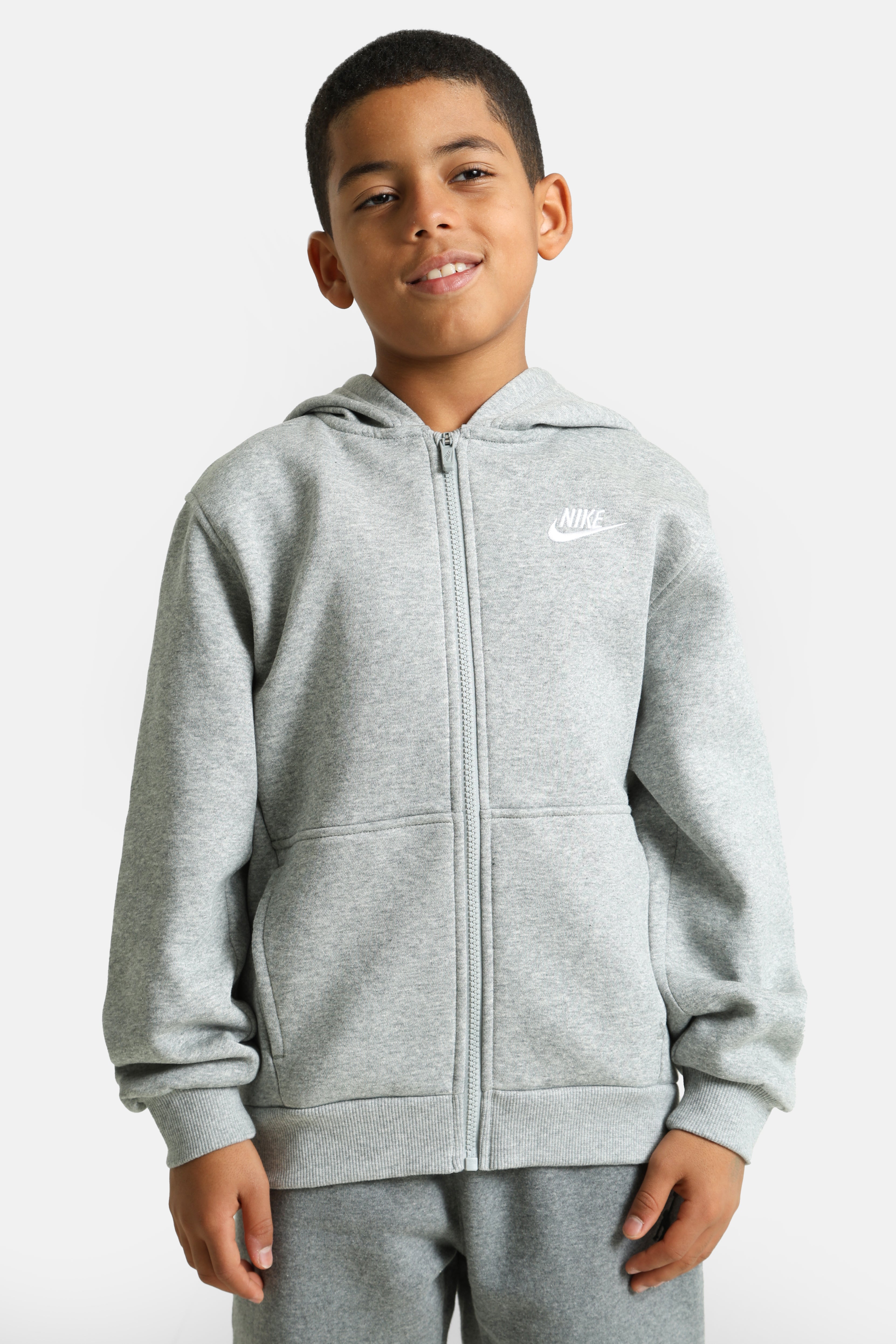 Sportswear Club Fleece sweat zippé à capuchon - Light Grey Heather