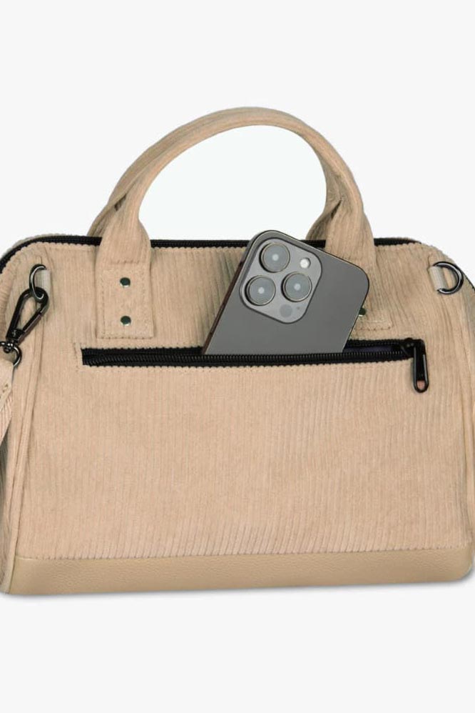 Borsa a mano o a tracolla Luxor Cord - Crema