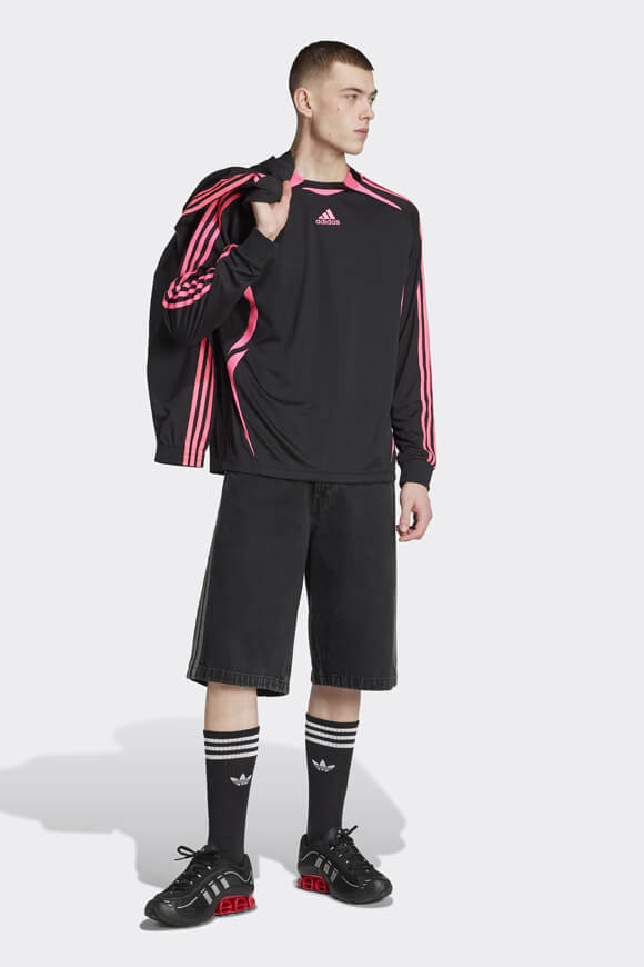 Teamgeist Adicolor Langarmshirt - Black + Lucid Pink