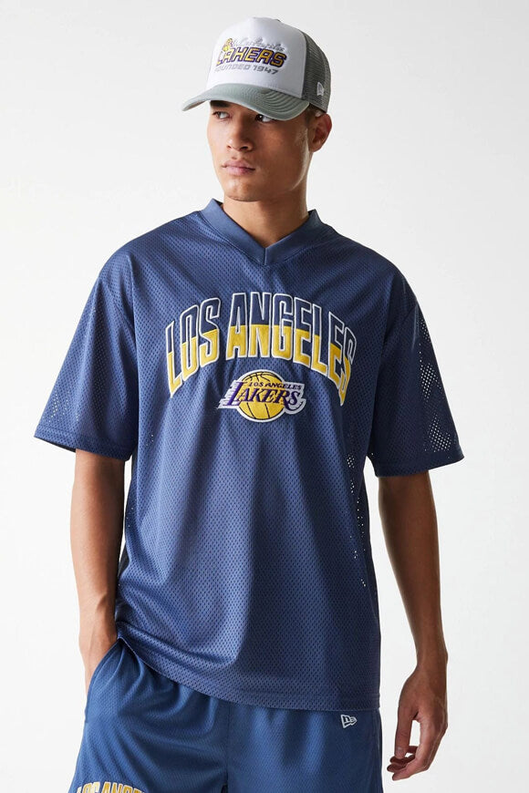 Oversize Mesh T-Shirt - Blue