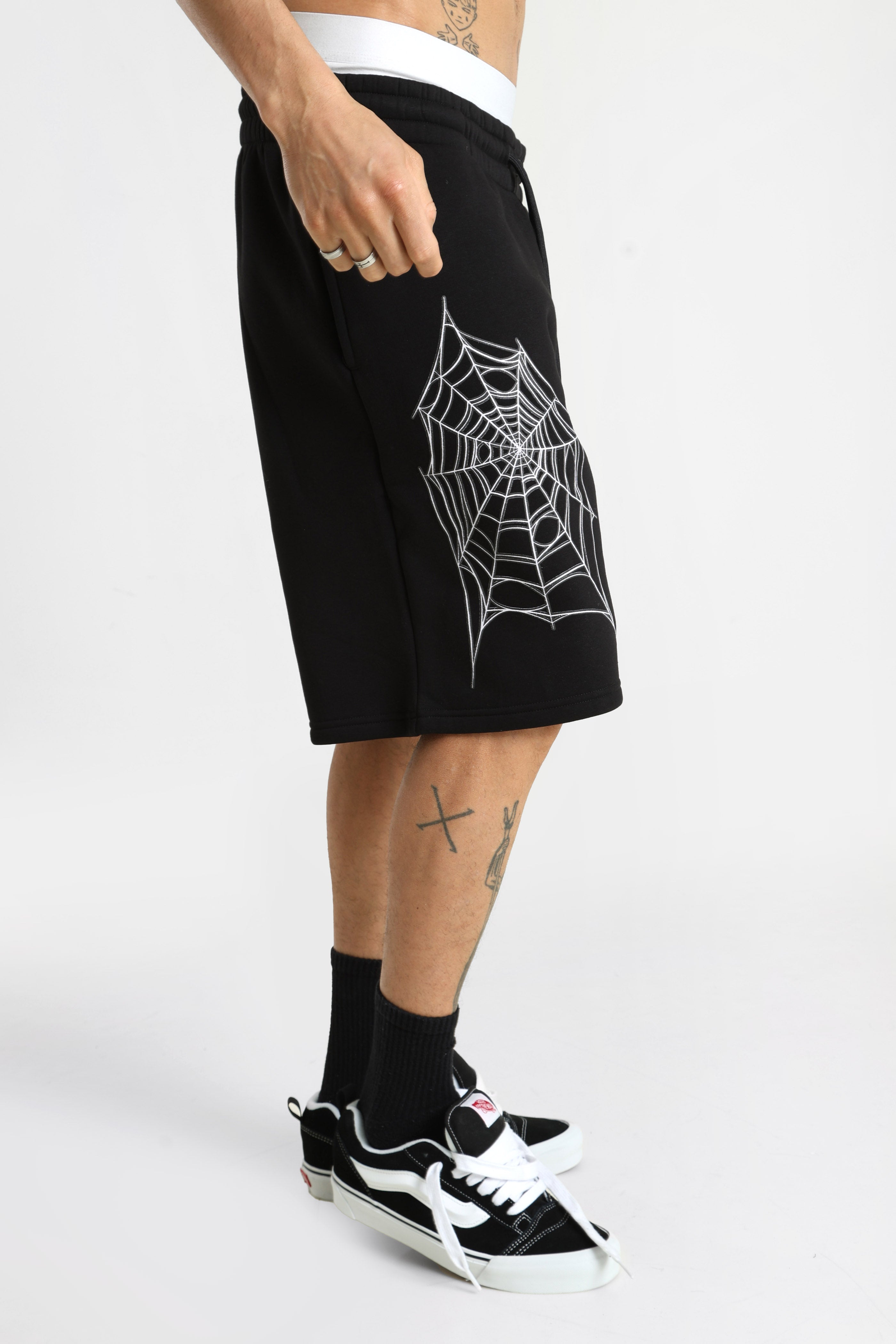 Short en sweat - Black + Dawn Blue + Festival Bloom