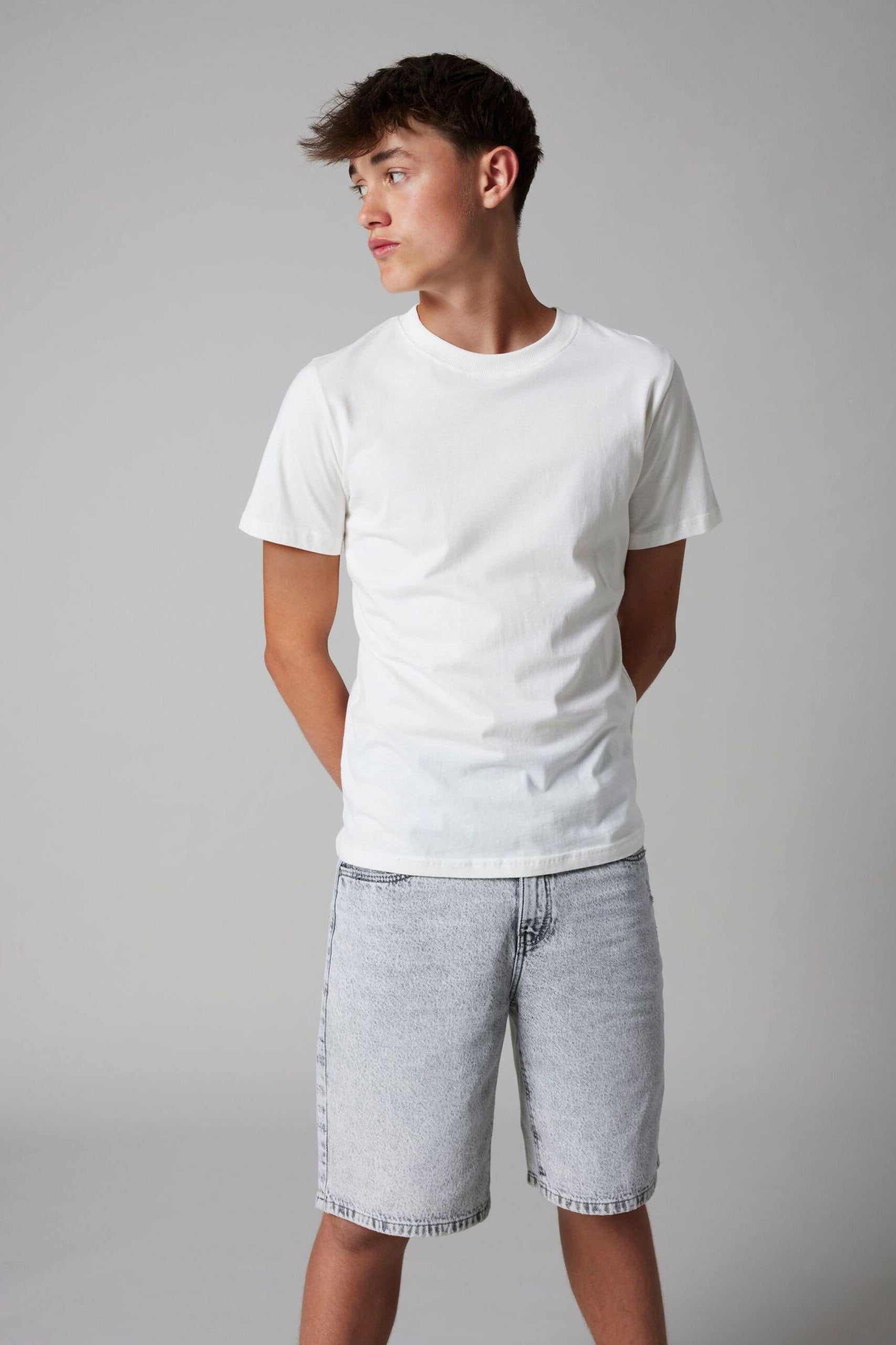 NLNBIRM Jeans Bermudashorts - Light Grey Denim