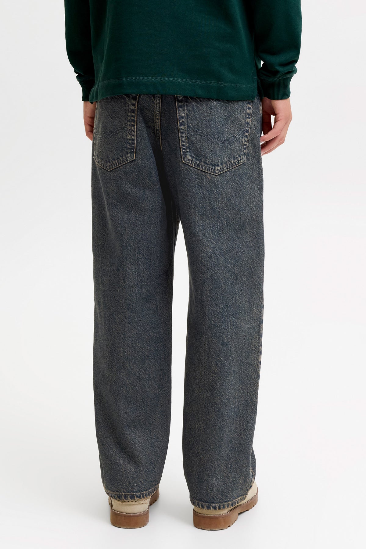 JJIALEX jean baggy fit - Blue/Brown